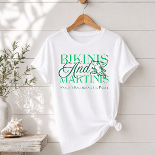 Bikinis und Martinis Individuelle Junggesellinnen- T-Shirt