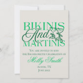 Bikinis und Martinis - Junggeselinnen-Abschied Einladung (Vorderseite)