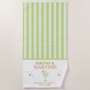 Bikinis und Martinis Junggesellinnen-Abschied Strandtuch
