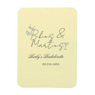 Bikinis und Martinis Junggesellinnenabschied Retro Magnet