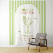 Bikinis und Martinis Junggesellinnenabschied Willk Wandteppich (Beispiel)