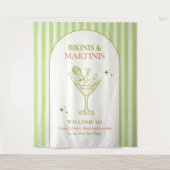 Bikinis und Martinis Junggesellinnenabschied Willk Wandteppich (Vorderseite)