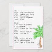 Bikinis und Martinis Party Weekend Einladung (Rückseite)