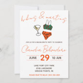 Bikinis und Martinis Themed Junggeselinnen-Abschie Einladung (Vorderseite)