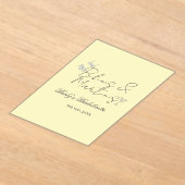 Bikins & Martinis bachelorette party yellow retro Acryleinladungen (Ablage )