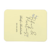 Bikins & Martinis bachelorette party yellow retro Magnet (Horizontal)