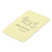 Bikins & Martinis bachelorette party yellow retro Magnet (Linke Seite)