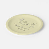 Bikins & Martinis bachelorette party yellow retro Pappteller (Schrägansicht)