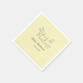 Bikins & Martinis bachelorette party yellow retro Serviette (Ecke)