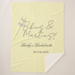 Bikins & Martinis bachelorette party yellow retro Sherpadecke
