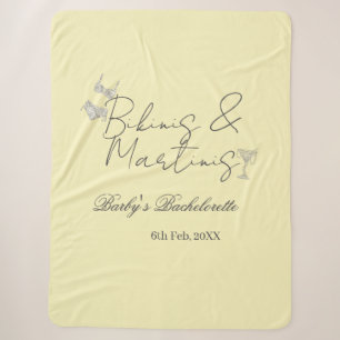 Bikins & Martinis Junggesellinnenabschied gelb ret Sherpadecke