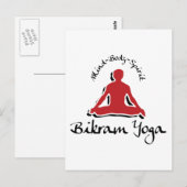 Bikram Yoga-Geschenk Postkarte (Vorne/Hinten)