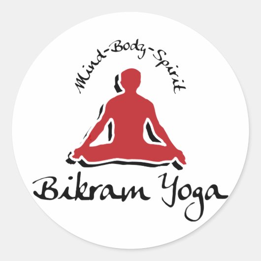 Bikram Yoga Runder Aufkleber (Vorderseite)