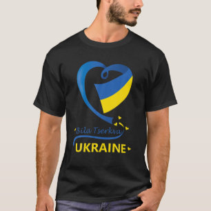 Bila Tserkva Ukraine Nationalflagge Herzemblem Cr T-Shirt