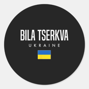 Bila Zerkwa Ukraine Runder Aufkleber