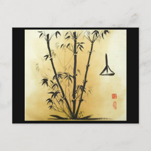 Bilanz-Bambus-Postkarte Postkarte
