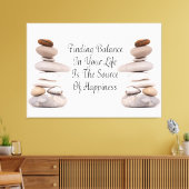 Bilanz des Lebens Zen-Steine-Slogan Leinwanddruck (Insitu (Wohnzimmer))