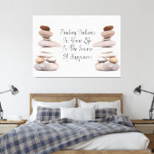 Bilanz des Lebens Zen-Steine-Slogan Leinwanddruck (Insitu (Schlafzimmer))