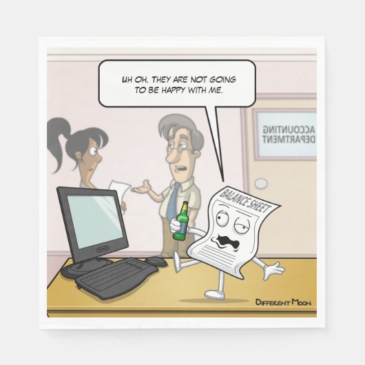 Bilanzierung Betrunkener Bilanz Punny Party Napkin Serviette (Vorderseite)