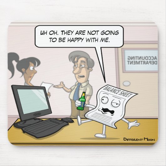 Bilanzierung Betrunkener Bilanzpaare Mousepad (Vorne)