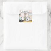 Bilanzierung Betrunkener Bilanzsticker Quadratischer Aufkleber (Tasche)