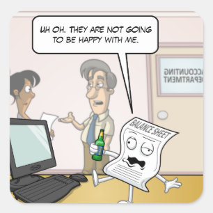 Bilanzierung Betrunkener Bilanzsticker Quadratischer Aufkleber