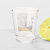 Bilanzierung von Betrunkenen Bilanzen Sonnenschutz Schnapsglas (Rückseite)