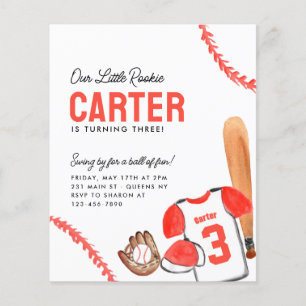 Bilap Bat Glove Sports Shirt Baseball Geburtstag Flyer