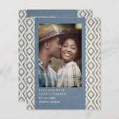 Bilap Blue Boho Textile Textile Textile Romantisch (Vorne/Hinten)