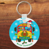 Bilap Bus Fahrer Weihnachtsgeschenke, sein Name Schlüsselanhänger (Vorderseite)