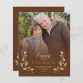 Bilap Christmas Brown Whimsiscript-Foto (Vorne/Hinten)