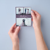 Bilap Foto Collage Mauve Wedding Vielen Dank Flyer (Gruppe)