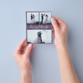 Bilap Foto Collage Mauve Wedding Vielen Dank Flyer (Gruppe)