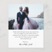 Bilap Foto Collage Mauve Wedding Vielen Dank Flyer (Hinten)