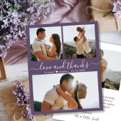 Bilap Foto Collage Mauve Wedding Vielen Dank Flyer