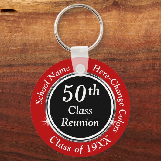 Bilap Red Black and White 50. Klasse Wiedersehen G Schlüsselanhänger (Vorderseite)