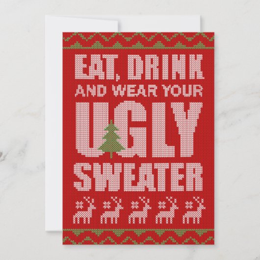 Bilap Ugly Sweater Weihnachtsgebäck Party Einladung (Vorderseite)