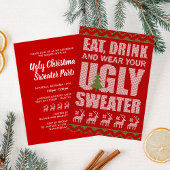 Bilap Ugly Sweater Weihnachtsgebäck Party Einladung