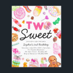 Bilap ZWEI SWEET Candy Kids Candyland Geburtstag Flyer<br><div class="desc">Niedlichen zwei SWEET Candy Land Kids Candyland Geburtstag Einladung</div>