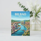Bilbao Ästuar Spanien Postkarte (Stehend Vorderseite)