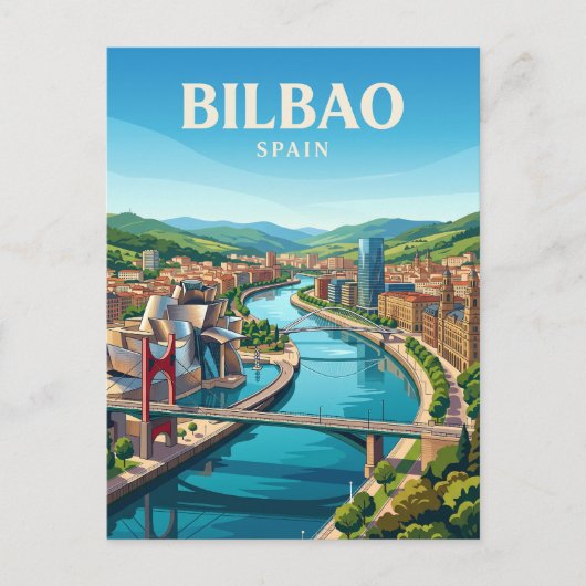 Bilbao Ästuar Spanien Postkarte (Vorderseite)