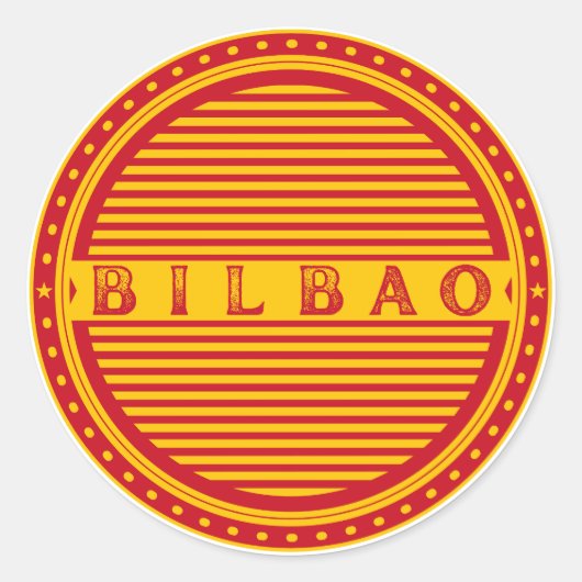 Bilbao City Pride Emblem – Spanish Identity Runder Aufkleber (Vorderseite)