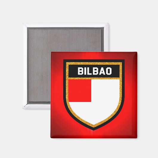 Bilbao-Flagge Magnet (Vorderseite/Rückseite)