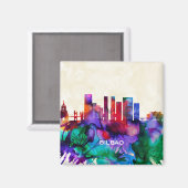 Bilbao Skyline Magnet (Vorderseite/Rückseite)