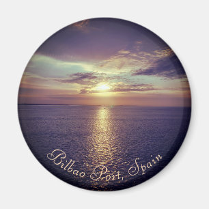 Bilbao   Sonnenaufgang über dem Kühlschrank Magnet