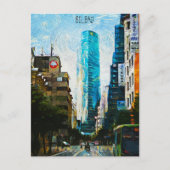 Bilbao Spain Oil Paint Illustration City Postkarte (Vorderseite)