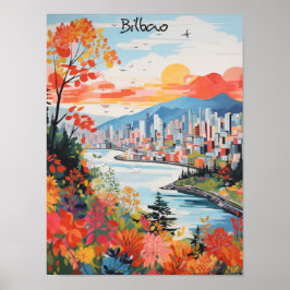 Bilbao Spain Travel City Wall Art Aesthetic Poster