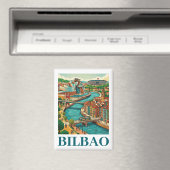 Bilbao Spain Travel - Colorful Architecture Magnet (In Situ (Geschirrspüler))