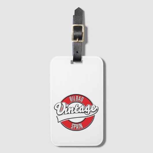 Bilbao spain Vintager Logo-Magnet Gepäckanhänger (Vorderseite Vertikal)