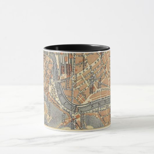 Bilbao Spanien alte Karte Tasse (Zentrum)